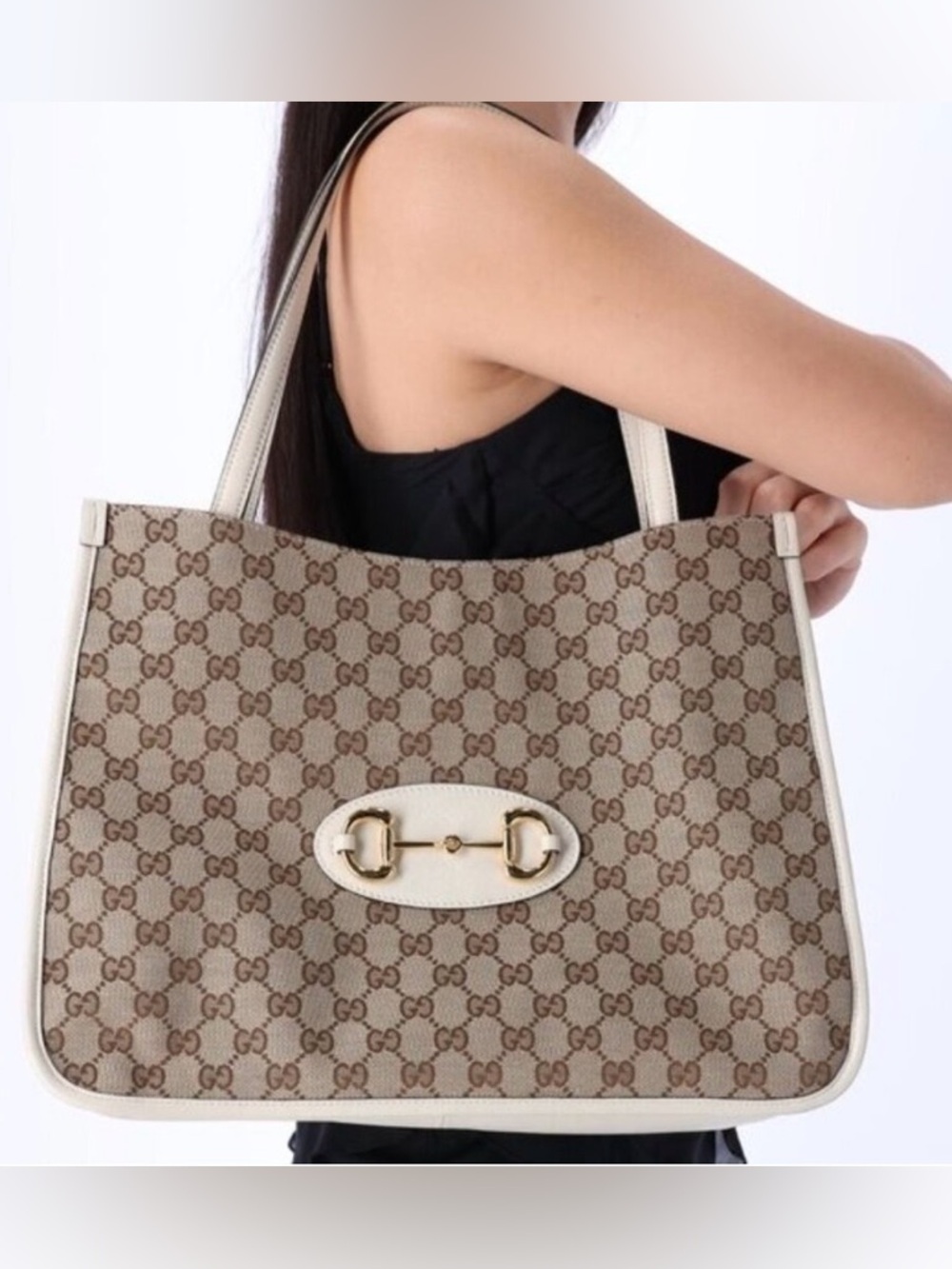 Gucci GG Canvas Medium Horsebit 1955 Tote